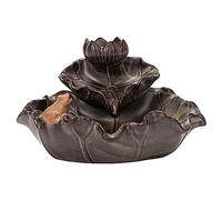 Windmilne Backflow Incense Burner Lotus Backflow Incense Burner Waterfall Incense Holder, Handemade Ceramic Backflow Incense Stick Holder
