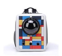 Windmilne Cats Backpack Portable Pet Out Bag Square Space Capsule Backpack Pet travel backpacks (D 32 * 17 * 42cm)