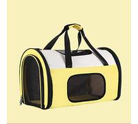 Windmilne Expandable Foldable Pet Carrier Travel Handbag with Padding and Extension Space Capsule Backpack (Yellow M)
