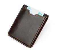 Windmilne Mens Wallets Men's Small Wallet Post-Modern Retro Fashion First Layer Cowhide Women's Beauty Clip (Brown)
