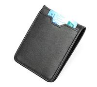 Windmilne Mens Wallets Men's Small Wallet Post-Modern Retro Fashion First Layer Cowhide Women's Beauty Clip (Black)