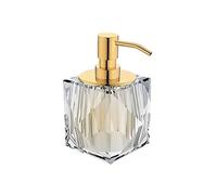 Windmilne Shower Dispensers 250ml Crystal Glass Soap Dispenser Electroplating Pump Head Lotion Bottle Home Bathroom Square Soap Dispenser