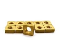 WINDON BAY 5/16" Brass Square Nuts - 10 Pack | Durable Threaded Fasteners for Metal, Wood & Electrical Projects | Corrosion-Resistant Solid Brass