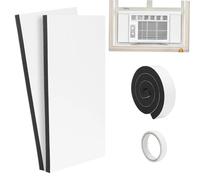 Window AC Seal Kit - 17x9 Inch 2 Piece Sound Absorbing High-Density,Window Unit Insulation Panels | for Office Dormitory Home Apartment, Prevent Air Leakage