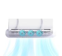 Window AC Ventilation Deflector - Retractable Wind Shield, Adjustable Airflow Direction, Home Apartment Dormitory Air Conditioning Protection with 3 Fan System for Cooling Comfort and Temperature