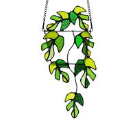 Window Acrylic Hanging Leaf | Glass Style Ornament Acrylic Leaves | Summer Wall Hanger Ornament, Birthday Gift for Plant Lovers Home Decor Rianpesn