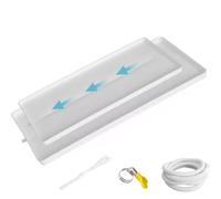 Window Air Conditioner Drain Tray with 5m Drain Pipe PP5 Material Two White Color 91.5x45x2.5CM Efficient Water Collection for AC Units