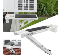 Window Air Conditioner Support Bracket,Adjustable Anti-Slip Shock-Absorbing mat Window AC Safe Support Bracket Installs from Inside The House Built-in Bubble Level Window AC Mount Bracket up to 85lbs