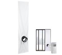 Window Air Vent Kit - Waterproof Sealing Cloth, universals AC Baffle Panel | Adjustable Casement Crank Hatch Insert, Air Conditioner Seal Solution with Hook Loop Fastener for Leak Prevention