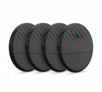Window Alarms for Security, 4 PCS Door and Window Alarm Sensors, 125dB Glass Break Vibration Alarm, Slim Wireless Burglar Detector with Adjustable Sensitivity for Home Office Apartment Garage RV