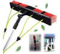 Window and Solar Panel Cleaning Kit with Extendable Pole, 35cm Brush Head, and Water Supply for Greenhouse Roof & Panel Maintenance - 6M/21FT Reach