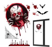 Window Attack Horror Stickers - Skeleton Wall Stickers | Creepy Window Stickers for Scary Wall Decal, Skeleton Home Decor, Halloween Sticker Pe