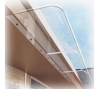 Window Awning Exterior, Clear Rain Shelter Cover, Front Door Canopy UV Snow Protection, No Brackets, Maintenance-Free Door Awnings for Outside Patio Entrance 14" 17" Depth(Clear,35x160cm)