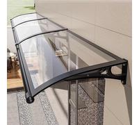Window Awning with Aluminium Frame and Polycarbonate Cover - UV and Rain Protection for Outdoor Patio Front Door Canopy