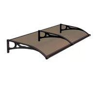 Window Awning with Aluminium Frame and Polycarbonate Cover - UV and Rain Protection for Outdoor Patio Front Door Canopy