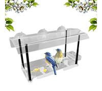 Window Bird Feeder With Removable Seed Tray Clear Wildbird Feeder With Drainage Holes Strong Suction Cups Gifts For Dad.