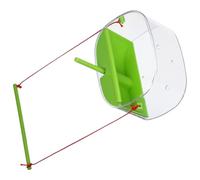 Window Bird Feeder with View and Suction Cup Design | Plastic Construction, Green Finish, Visible Food Level, Hanging Hole, Suitable for Parrots, Small Birds and Outdoor Bird