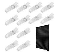 Window Blind Clips, 12 Pcs Vertical Blind Clips,Transparent Clips for Blinds for Temporary Blinds to Change the Look, Hold Curtains
