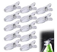 Window Blind Clips, 12 Pieces Vertical Blind Clips, Transparent Clip for Blinds for Temporary Blinds to Change the Look, Hold Curtains