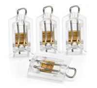 Window Blind Cord Locks 4 Pack Anti Slip POM Gear Mechanism Replacement Parts for Venetian Blind Cord Lock Hardware Fit Standard Headrail Size Repair Kit Transparent