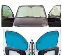 Window Blind Kit Compatible With Peugeot Partner Tepee (Second Generation) (Years 2008-2018) (Full Set With Non-Opening Tailgate Window) With Backing Colour in Aqua, Reversible