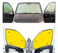 Window Blind Kit Compatible With Toyota HiAce (Fourth Generation) (Years 1990-2006) (Full Set LWB With Tailgate) With Backing Colour in Yellow, Reversible