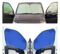 Window Blind Kit Compatible With Toyota HiAce (Fourth Generation) (Years 1990-2006) (Full Set LWB With Tailgate) With Backing Colour in Blue, Reversible