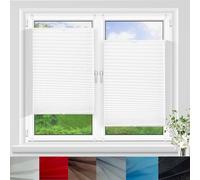 Window Blinds No Drilling, 60 x 100 cm Thermal Self Adhesive Stick On No Drill Blinds Self Adhesive Blinds Self Adhesive Blinds for Window Privacy Protection, White
