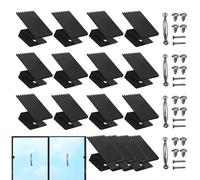 Window Board-Up Clips,Door Handle-Attached Storm Window Clips | Reusable Plywood Mounts for Secure Boarding, Screw-in Design for Weather Protection