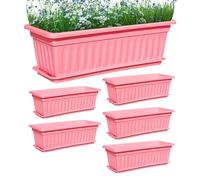 Window Box,Flower Window Box | Weather Resistant Container Accessories 6X For Gardening Vegetables Balcony Backyard Outside