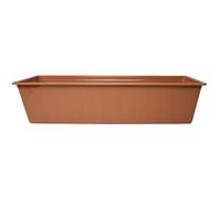 Window Box Flowerpot Planter Rectangle Long Plastic Pot Indoor Outdoor Classic Traditional Decor Balcony Garden Home Lightweigh Slim (Terracotta, L60cm x W18cm x H14cm)