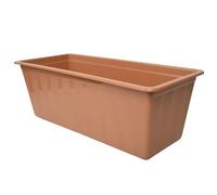 Window Box Flowerpot Planter Rectangle Long Plastic Pot Indoor Outdoor Classic Traditional Decor Balcony Garden Home Lightweigh Slim (Terracotta, L40cm x W18cm x H14cm)