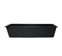 Window Box Flowerpot Planter Rectangle Long Plastic Pot Indoor Outdoor Classic Traditional Decor Balcony Garden Home Lightweigh Slim (Anthracite, L60cm x W18cm x H14cm)