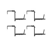 Window Box Hanging Brackets Weather Resistant Adjustable Mounts Expandable Window Box Holder Set for Outdoor Planter Black Iron Bracket
