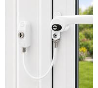 Window Cable Restrictor Lock with Hidden Handle Bracket. Child & Pet Safety Security Window Opening Limiter