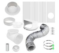 Window Channel Kit - Aluminium Foil Exhaust Hose Vent Kit for Interior Dryer | Tumble Dryer Connector for Dryer, Greenhouse, Grow Tents, Paint Room, Garage and Workshop Exhaust