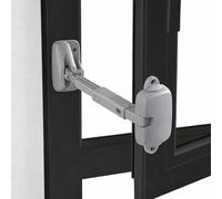 Window Child Safety Lock, 2 pcs, Grey, for Inward and Outward Opening Windows, with Special Adhesive, for UPVC, Wooden, Metal Frames, for Window Frames from 1.57" Width, Window Opening restrictors
