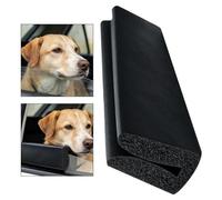 Window Chin Rest for Dogs - Adjustable Safety Neck Support, Cushion Car Window Dog, Soft Padded Door Sill Guard, Automotive Pet Vent Lounging, Car Vehicle Accessories, Black Washable Fleece Booster