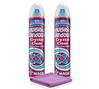 Window Cleaner 2 Pack Spray 300ml - Streak-Free Glass & Window Cleaner with Microfiber Cloth - Shine Mirrors, Windows & Glass Surfaces - Professional Cleaning Kit