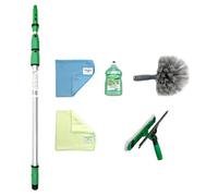 Window Cleaner 4.5M High Reach Telescopic Pole Set For Window Cleaning, Conservatory Cleaning & More By Unger