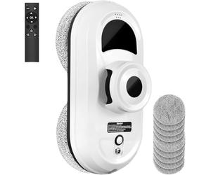 Window Cleaner Robot, 5600 Pa Cordless Window Cleaning Robot with Water Spray Function, Intelligent Window Cleaning Robot with Intelligent Edge Detection 3 Cleaning Modes for Windows, Glass, Tiles