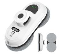 Window Cleaner Robot 5600 Pa, Intelligent Windows Cleaning Robots, Automatic Electric Window Cleaning Robot with 3 Cleaning Modes, Remote Control, 10 Cloths, for Indoor and Outdoor High-Rise Windows