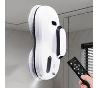 Window Cleaner Robot with Remote Control, 5600Pa Ultra Strong Adsorption, One-Button Start, Intelligent Path Planning, Safety Rope for Tall Windows