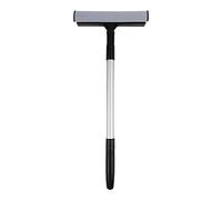 Window Cleaner Tool - Telescopic Squeegee Brush, 2-n-1 Black Extendable Squeegee Wipers, Windshield Cleaning Wiper | For Automotive Car SUV Trucks Windshields Glass Home Bathroom Tiles