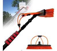 Window Cleaning Brush Equipment 3.6-11M Window Cleaner Kit,Water/Hose Fed Pole Professional Window Squeegee Cleaner,Shower Squeegee with Extension Pole,Telescopic Window
