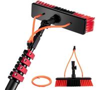 Window Cleaning Brush Pole, Telescopic Water Fed Pole Brush, Water Fed Pole Kit, Extendable Cleaner Conservatory Roof Cleaning Photovoltaic and Solar Panels(20FT)