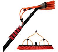 Window Cleaning Brush, Water Fed Telescopic Pole Brush 3.6-11M/20Ft/6M for Window, Solar Panel & Truck Cleaning System Kit