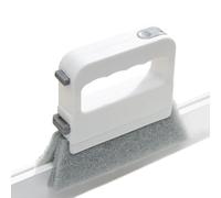 Window Cleaning Brush, Window or Sliding Door Track Cleaner, Ergonomic Sturdy Duster with Removable Head Wipes for Tile Glass Vent Household Bathroom Kitchen