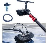 Window Cleaning Brush7.2M Water Fed Hydrocleaner with Soap Dispenser & Squeee for StreakFree Exterior Cleaning Effortless Shine & Reach High
