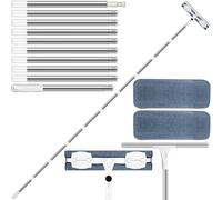 Window Cleaning Equipment 12.7 Foot (3.88 m), Telescopic Window Cleaner with 39 cm Window Squeegee, Long Reach Extendable Window Cleaning Pole for Indoor/Outdoor High Windows